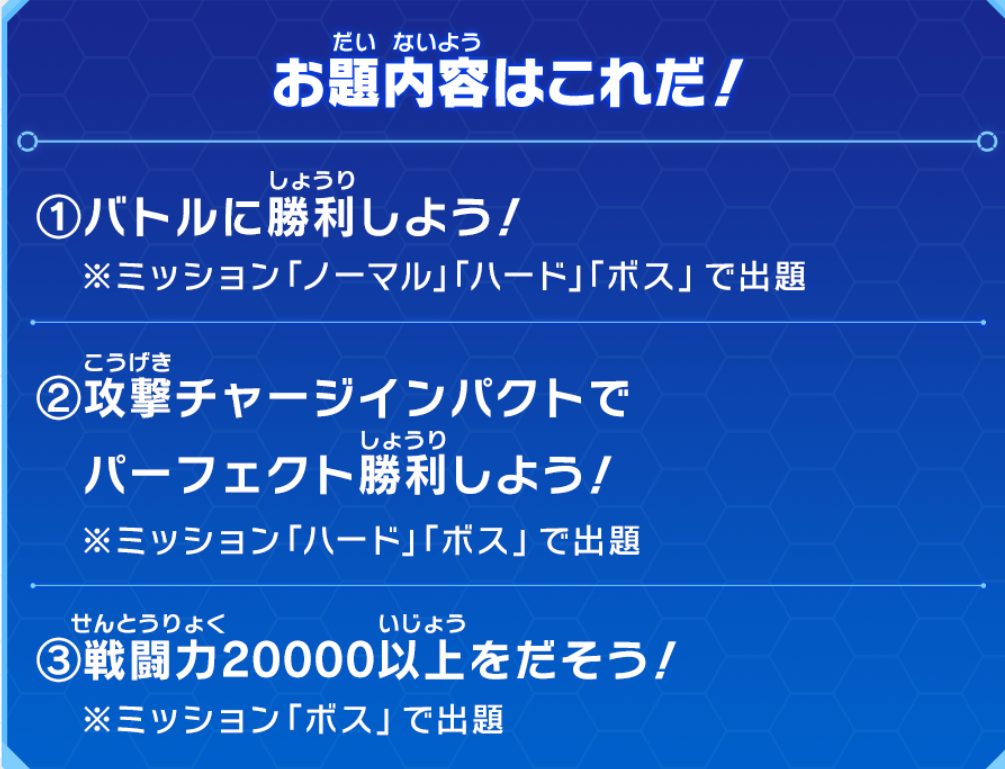 UGM4弾チャレンジミッション「免許皆伝！？教習所ミッション！！」のお題内容