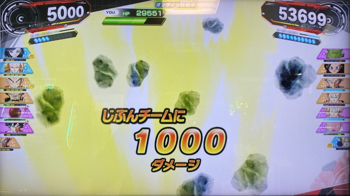敵の攻撃で受けたダメージ