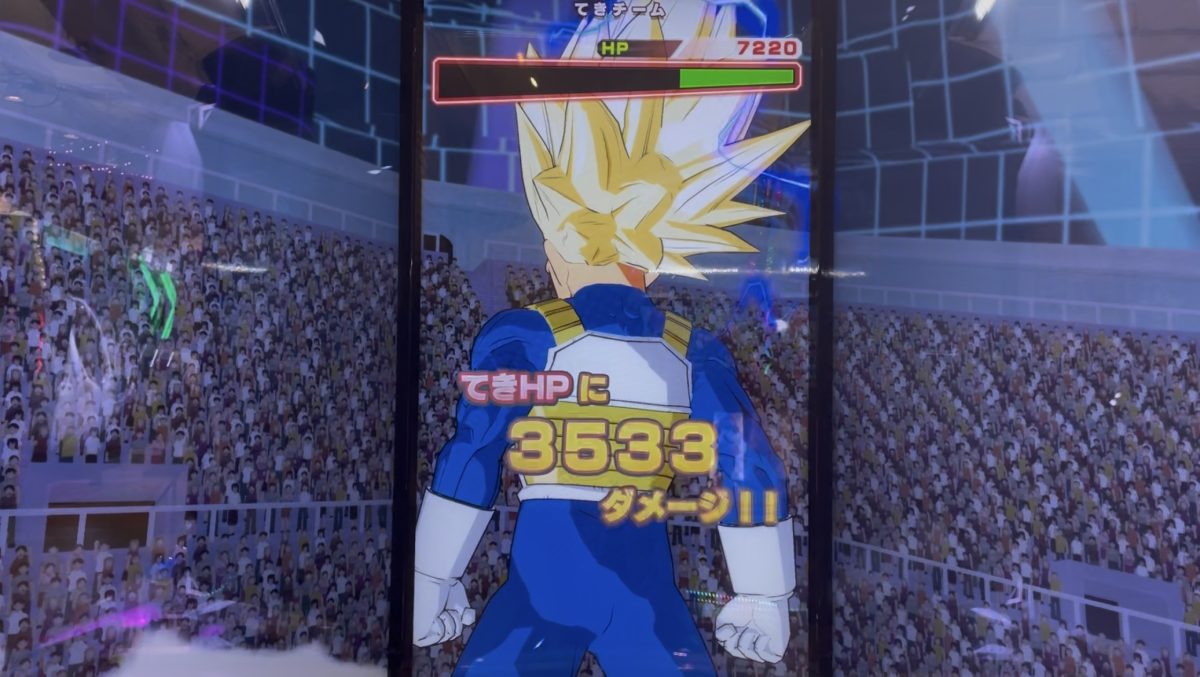 ベジータ：DAのランページアタックで与えたダメージ