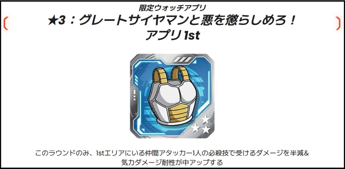 限定ウォッチアプリ「★3：グレートサイヤマンを悪を懲らしめろ！アプリ 1st」