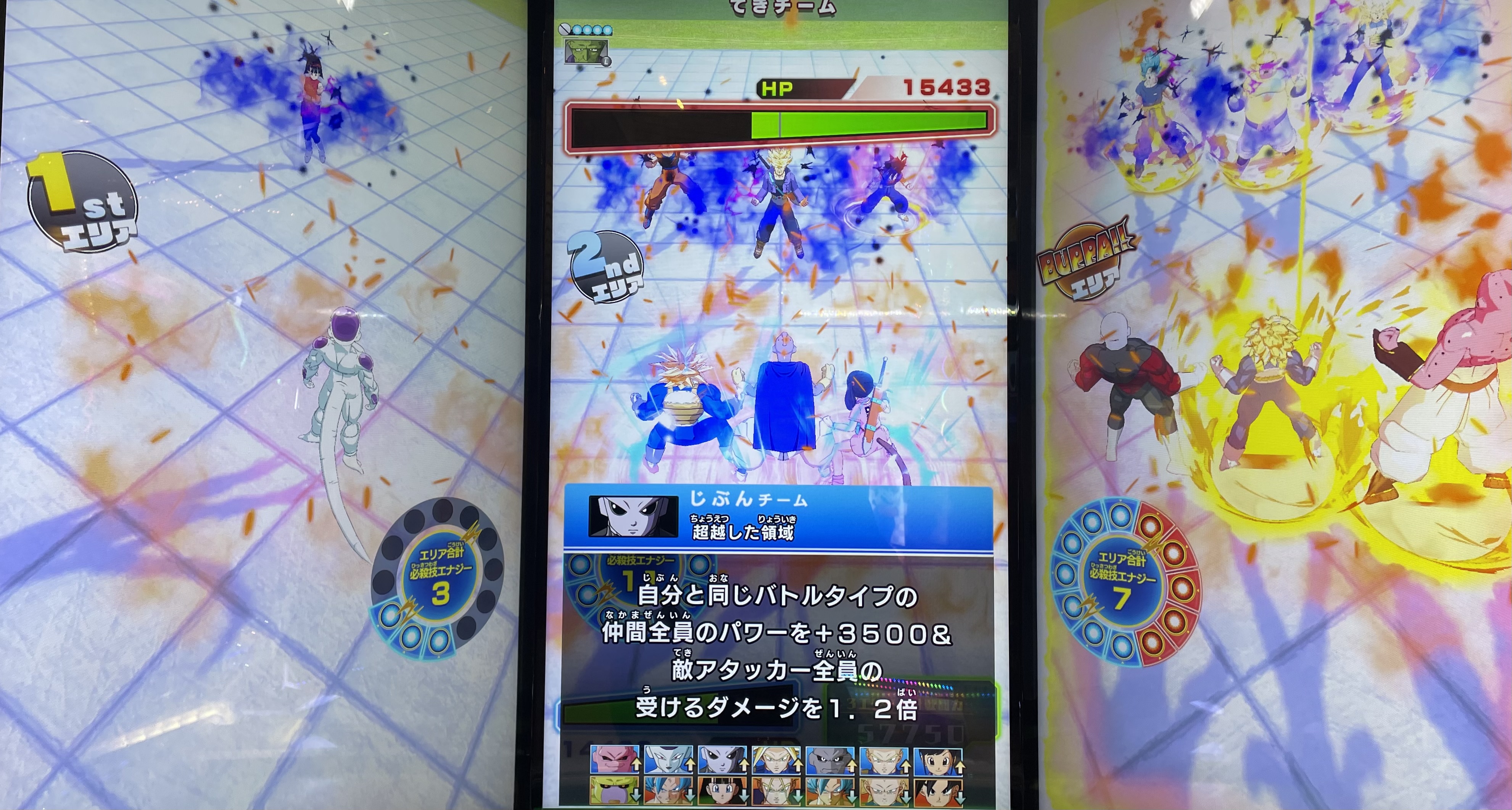 超越した領域の効果